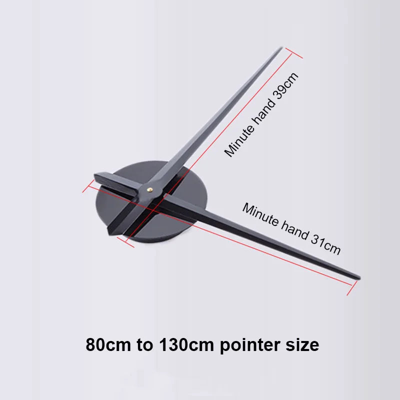 Modern 3D Wall Clock – Soundless, 90–120cm, Home & Office Decor