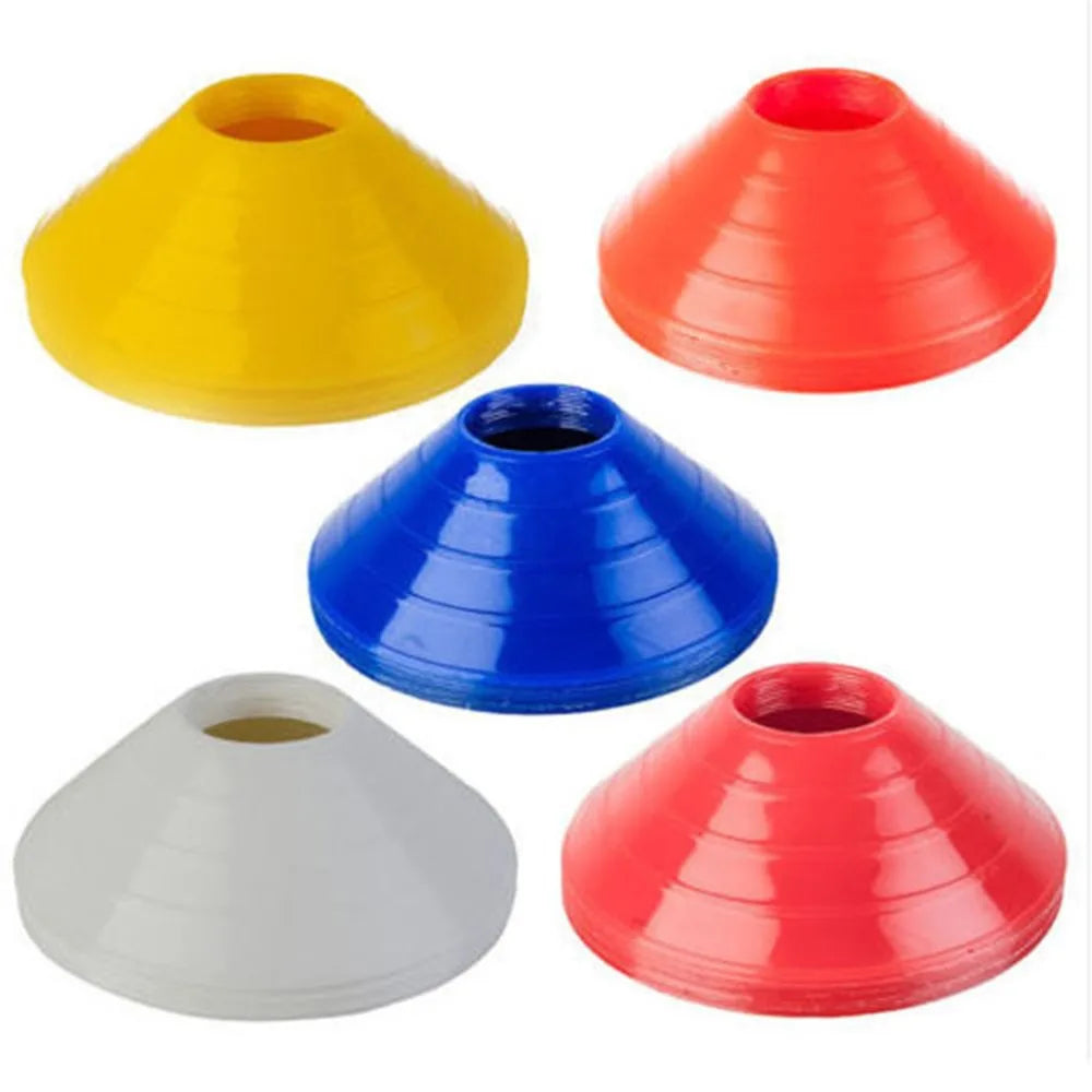 10PCS PVC New Sport Football Soccer Rugby Speed Training Disc Cone Cross Track Space Marker Outdoor Sports Cross Speed Training