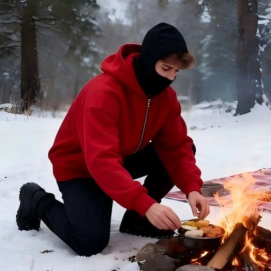 Men's masked Hoodies Long Sleeve Casual With Zipper Sweatshirts New Spring Hip Hop Pullover Sports Top Male Hooded Sweatshirts