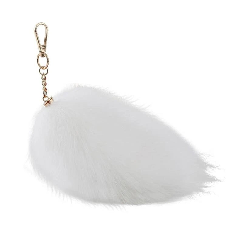 Fluffy Wolf Tail Keyring Charm