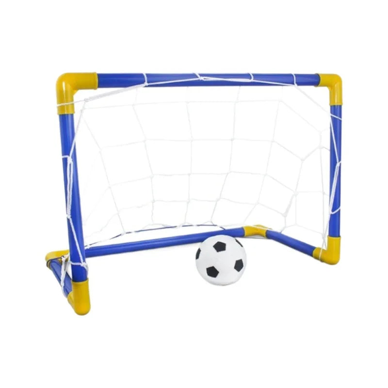 Football Goal Sports Toy Foldable Children's Football Gate with Pump & Ball Portable Soccer Goal for Outdoor Football Training