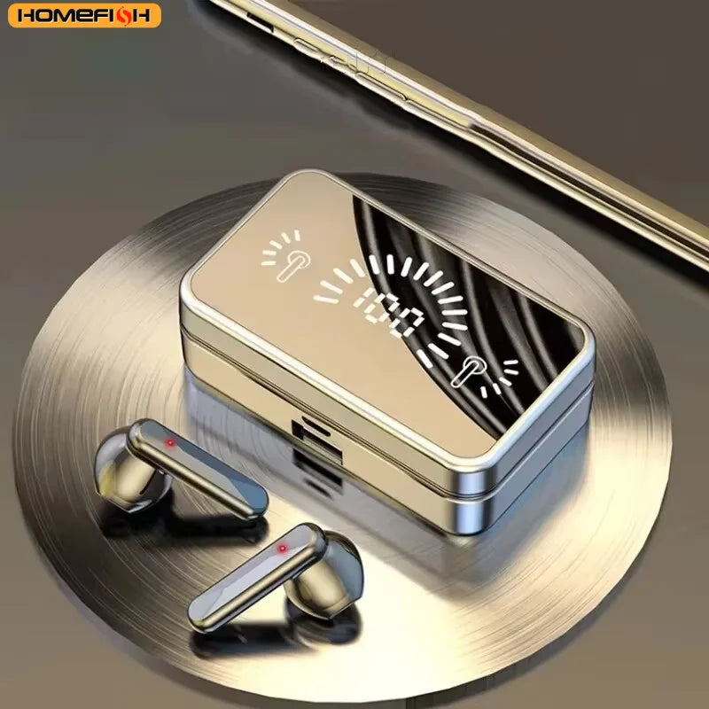 S20 Bluetooth Earphone Headphones Mirror Wireless Stereo Headset  with Digital DisplayTouch Control Sports Earbuds for Gaming