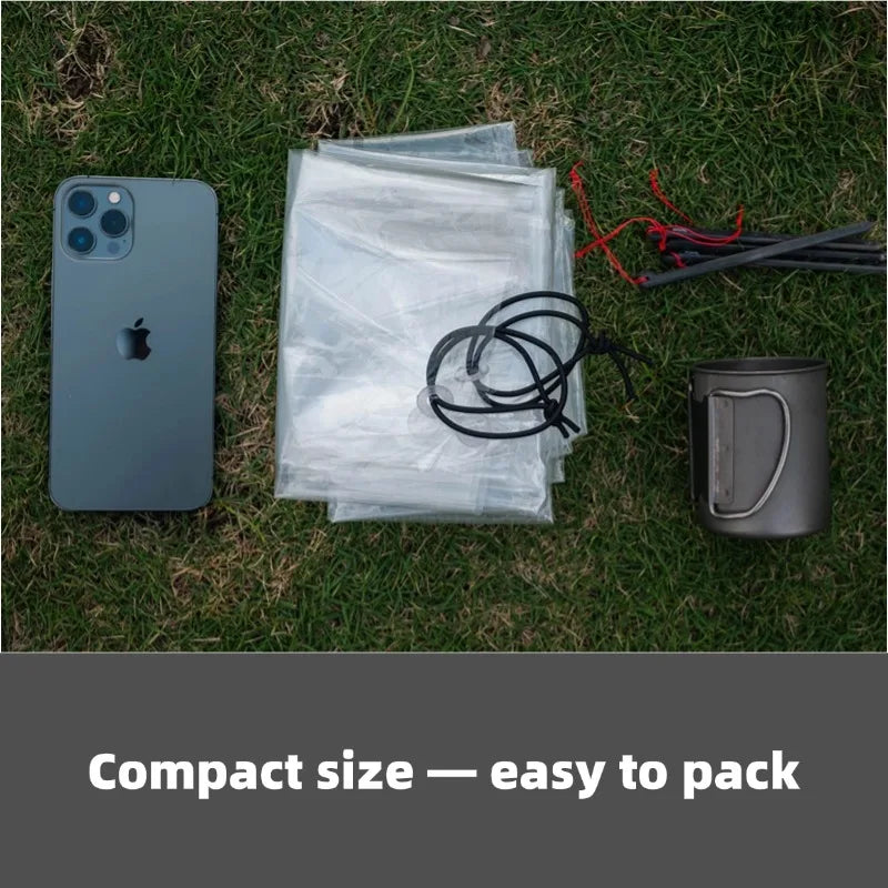 Ultralight Polycro Footprint 69g — Waterproof Tent Groundsheet Tarp Mat, Compact Portable Camping Gear, Hiking Shelter Accessory
