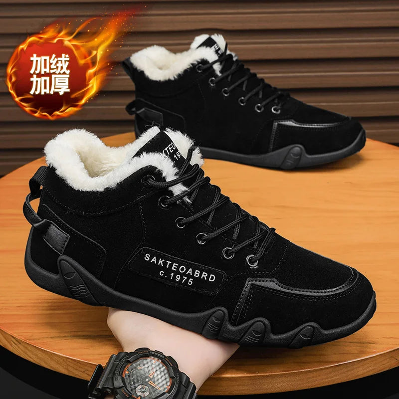 Men's Lace-Up Running Shoes, Casual Sneakers, Rubber Outsole, PU Insole