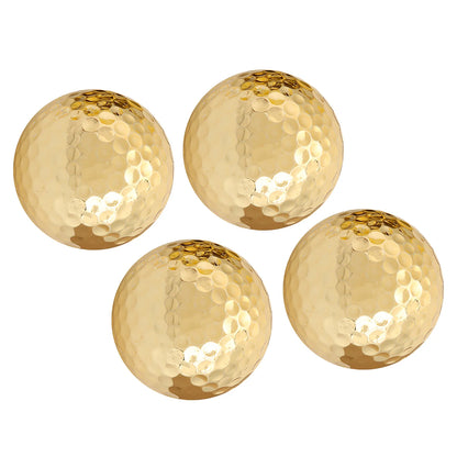Double Layer Gold Plated Golf Ball Accessory Set, 4 Pieces