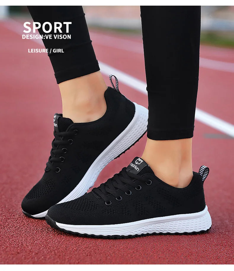 Women Sport Shoes Fashion Platform Sneakers Ladies Spring Summer Flats Running Shoes for Women Casual Shoes Mesh Jogging Tennis