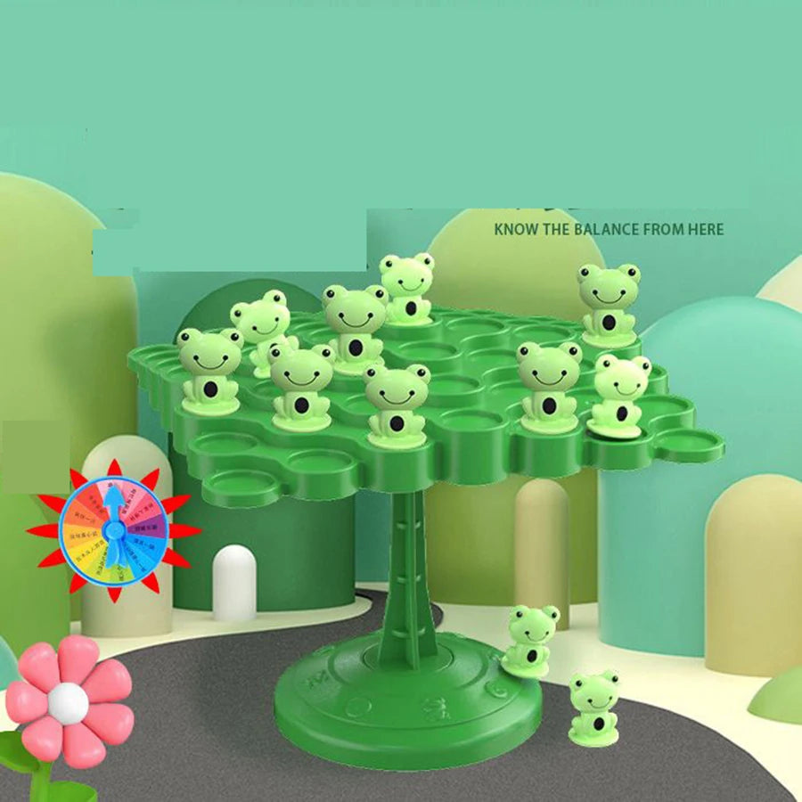 Plastic Monkey Stacking Game & Frog Balance Tree - Kids' Educational Toy, Parent-Child Interactive Focus Training Game!