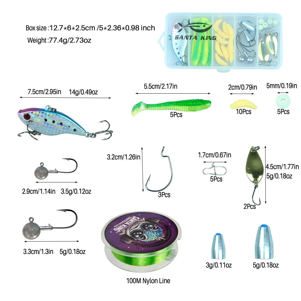 1.8m 2.1M Fishing Rod and Reel Line Lure Set Carbon Fiber Telescopic Fishing Rod 5.2:1BB Spinning Reel for Saltwater Freshwater