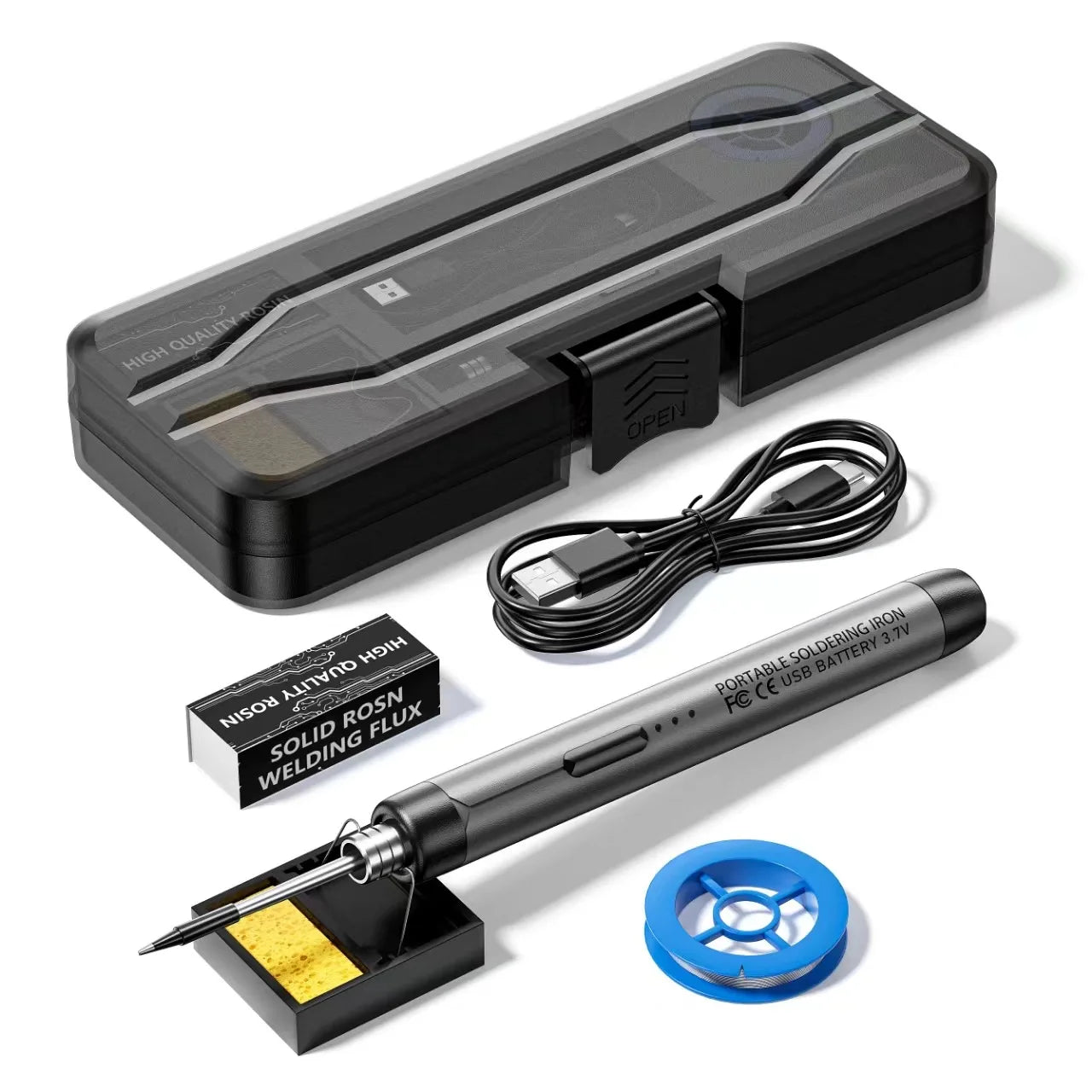 USB Wireless  Digital Electric Soldering Iron Kit  Cordless Adjustable Temperature 300-450℃ Smart Welding Solder Tool