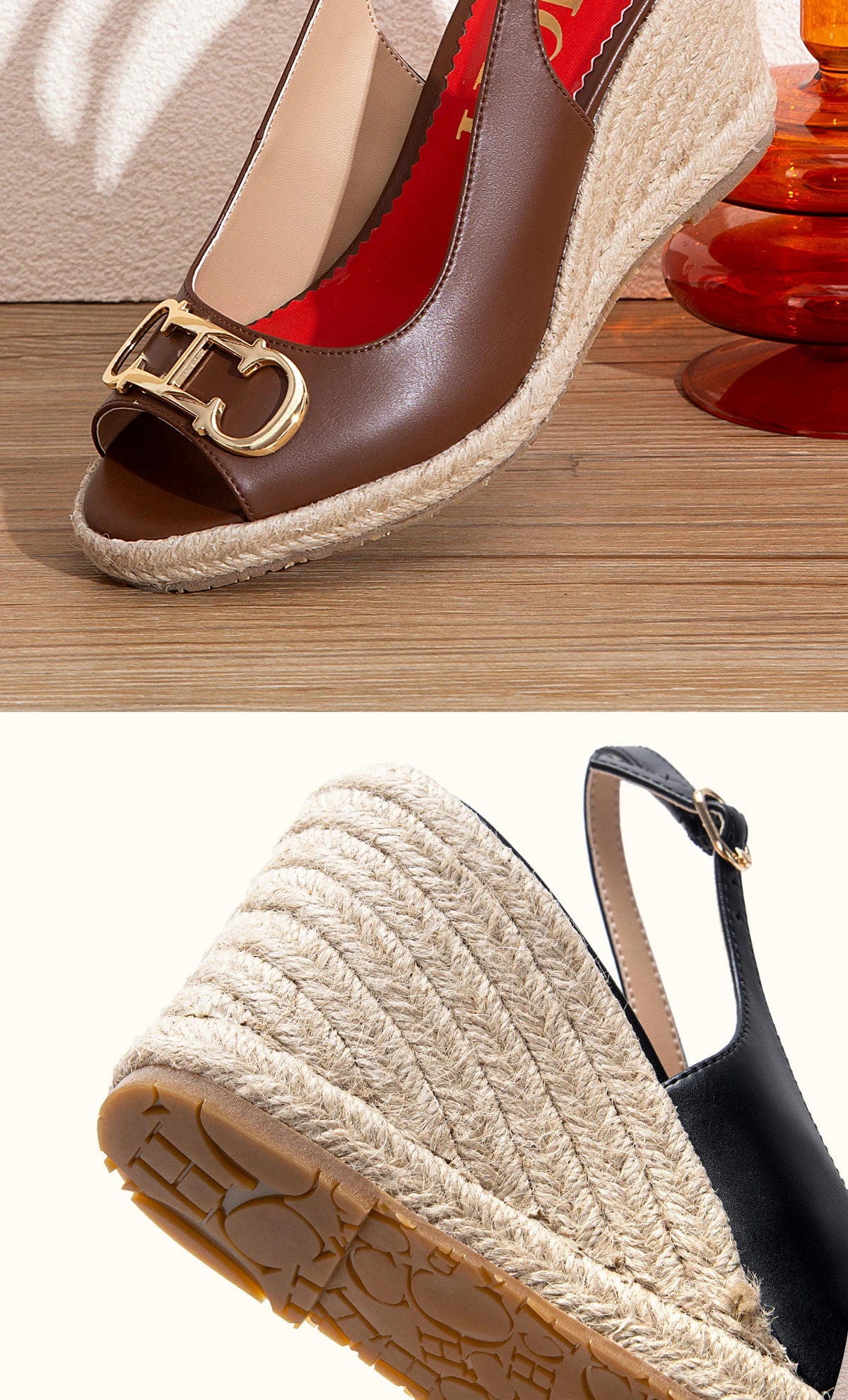 CHCH Women's Sandals Summer New Wedge Fish Mouth High Heel Open Toe Platform Summer Formal Shoes 8.5cm