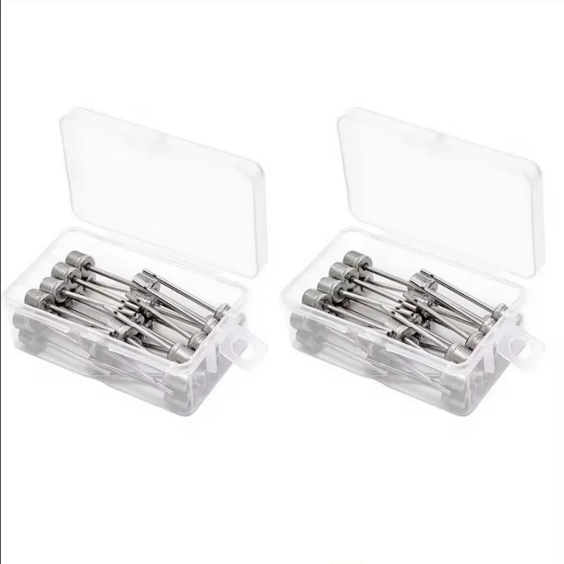 5/10/20PCS Sport Ball Inflating Pump Needle For Football Basketball Soccer Inflatable Air Valve Adaptor Stainless Steel Pump