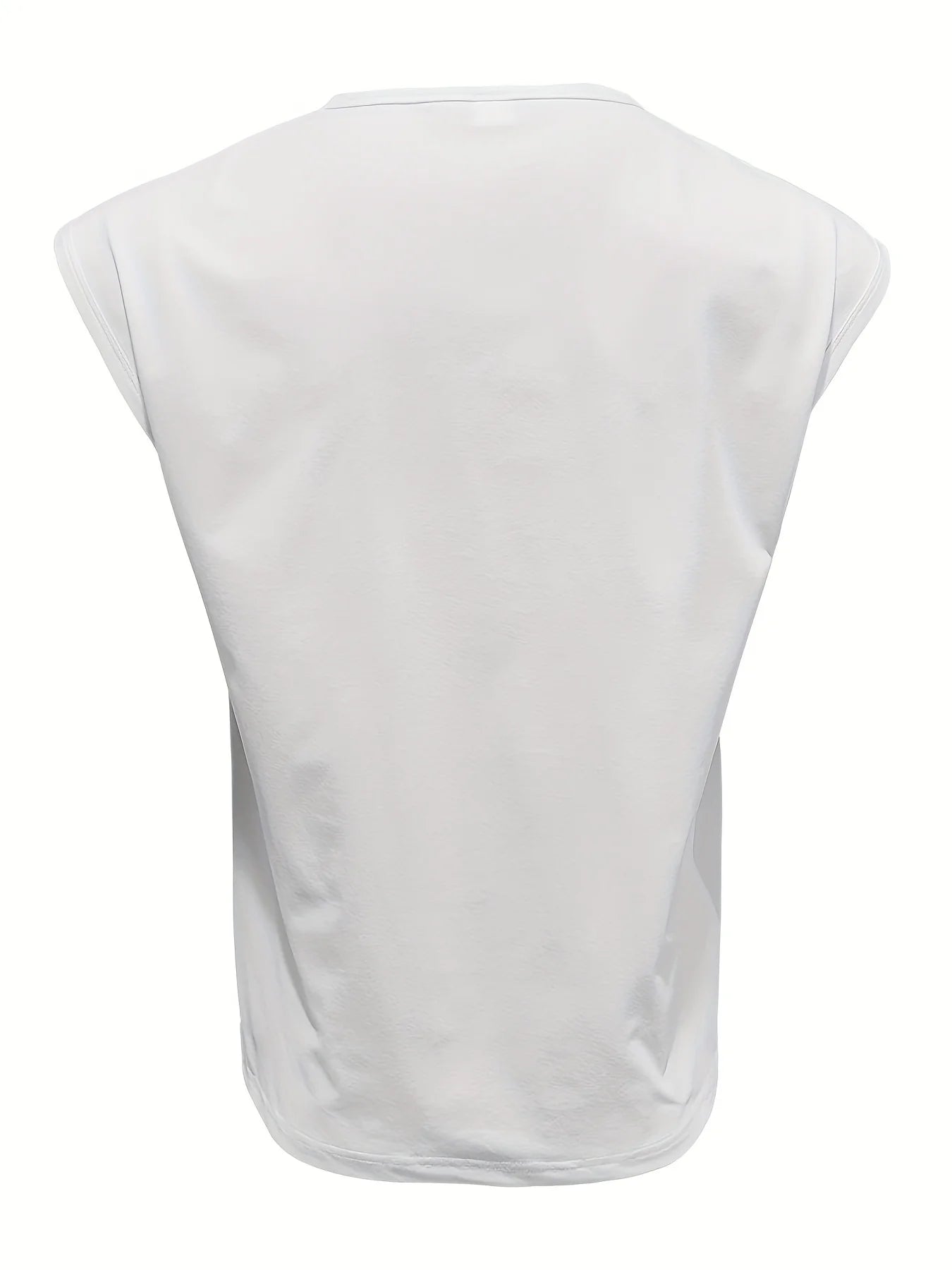 Men'S Summer Solid Color Sleeveless Tank Top Breathable Suitable for Casual Sports Versatile Style