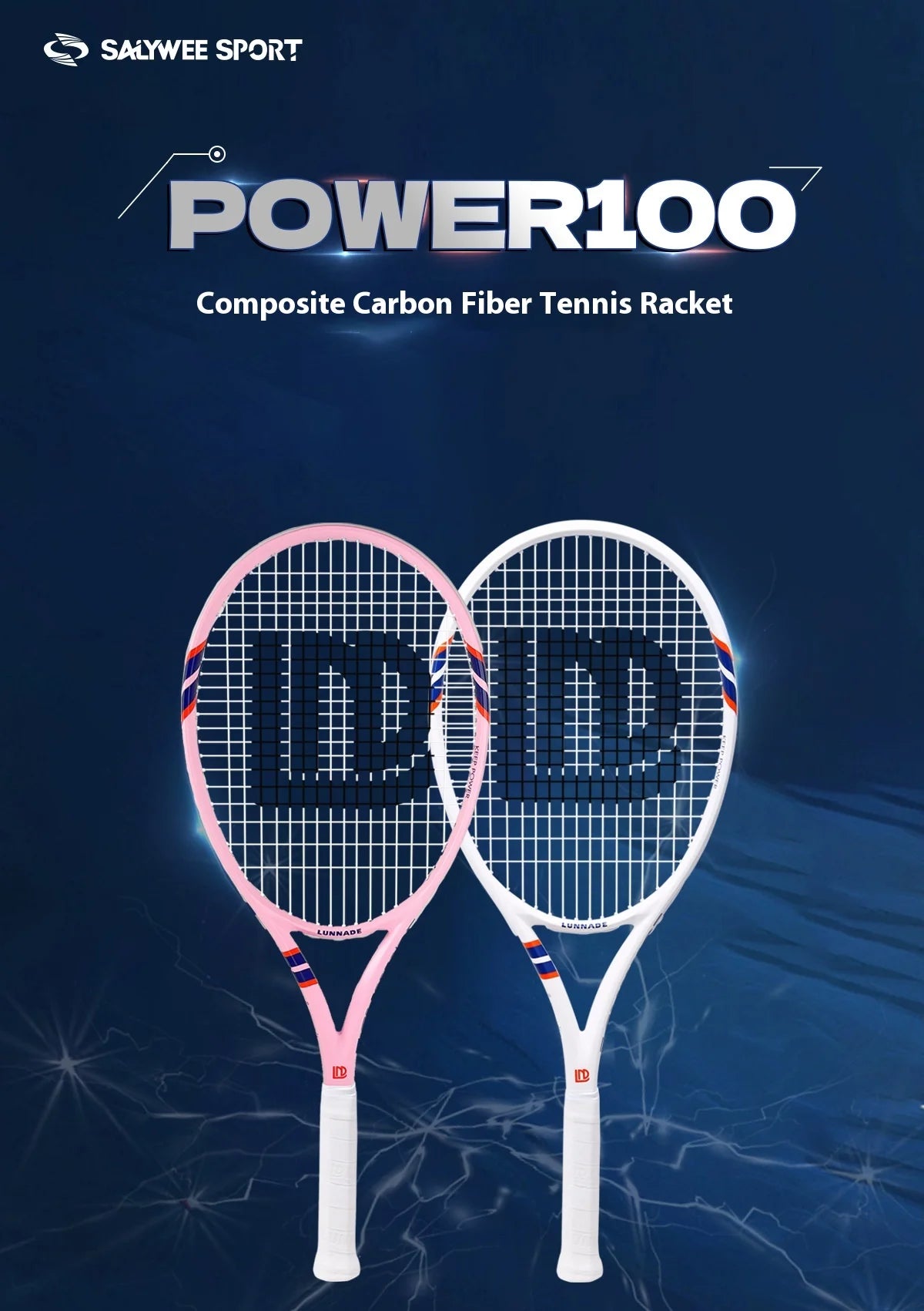 27 inch Outdoor Sports Aluminum-Carbon Tennis Racket for Adult- Professional Training, Durable, Suitable for Students' Practice