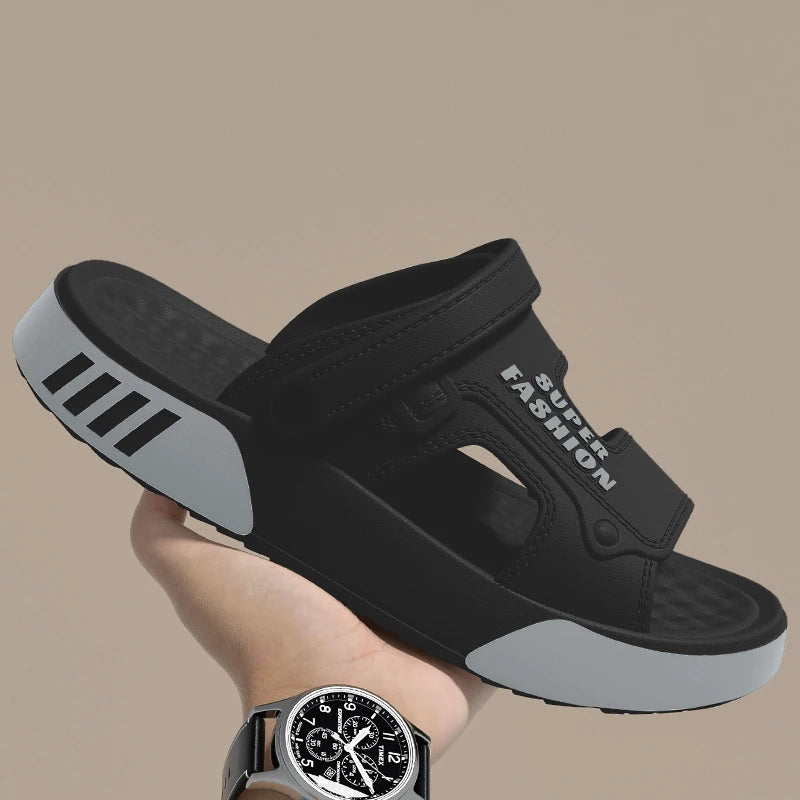 Men Slippers Summer EVA Soft-soled Platform Slides Sandals Indoor Outdoor Walking Beach Shoes Flip Flops Mens Home Shoes