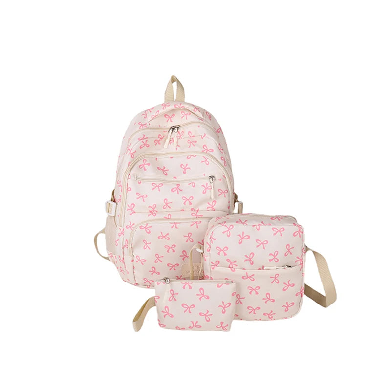 Bow Print School Bag Set – Backpack & Accessories