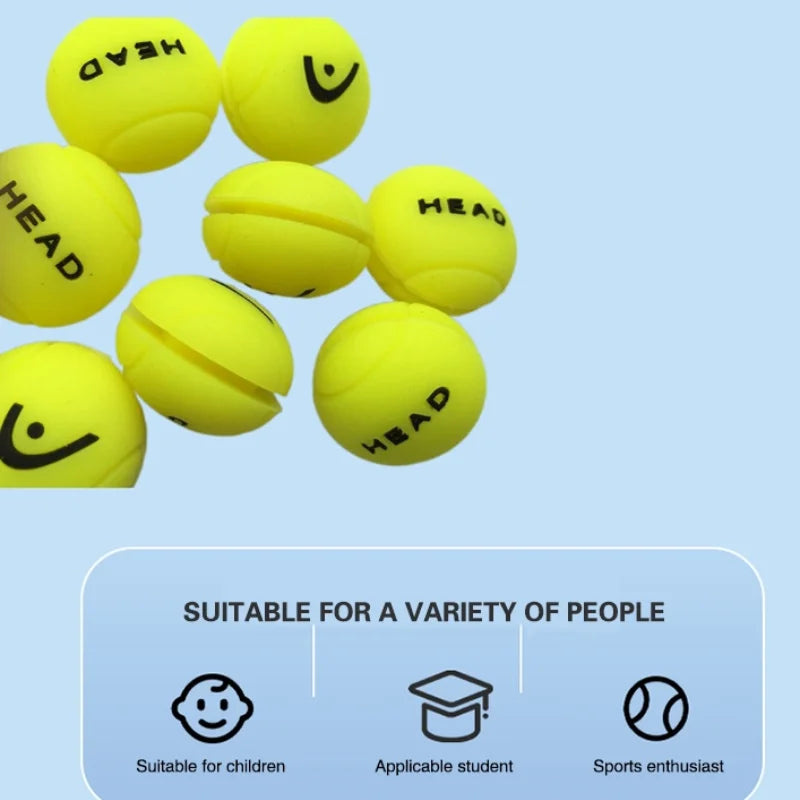 HEAD 3D Fluorescent Yellow Ball Shock Absorber Silicone Tennis Racket Shock Absorber Cushioned Tennis Racket Accessories
