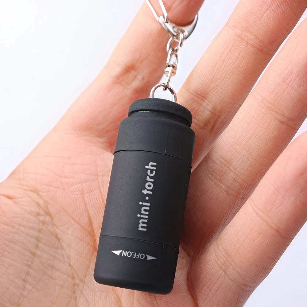 LED Micro Pocket Flashlight USB Rechargeable Keychain Waterproof