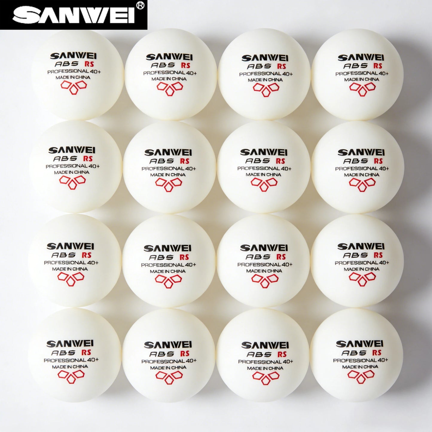 Original SANWEI ABS New Material 40+ Table Tennis Balls 50/100PCS Professional Ping Pong Balls For Training Table Tennis Balls