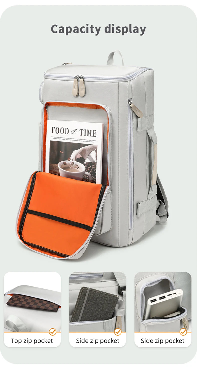 Large capacity fitness bag, travel backpack, dry wet separation shoulder bag, outdoor sports, fishing, yoga training bag