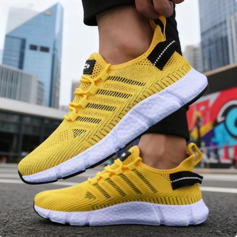Running Shoes for Men Lightweight Soft Soled Mesh Breathable Lace Up Casual Shoes Outdoor Exercise Tenis Masculino Sneakers Men