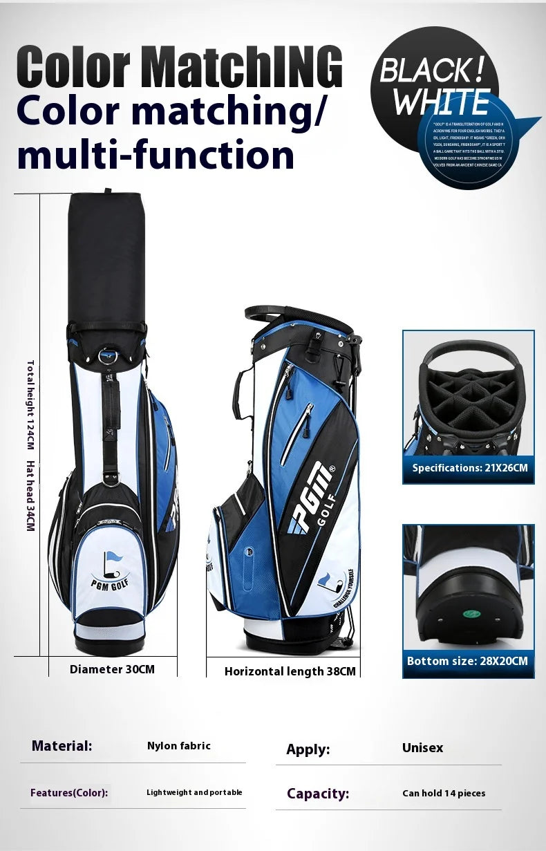 PGM QB026 Golf Bag Men's and Women's Stand Portable Bag Ball Bag Lightweight Portable Edition Club Bag