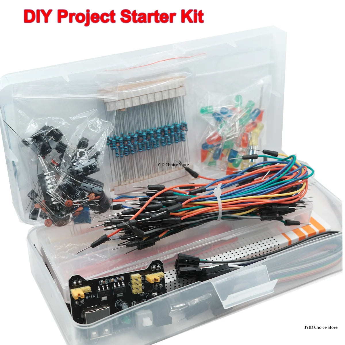 DIY Project Starter Kit For Arduino UNO R3 Kit Electronic DIY Kit Electronic Component Set With Box 830 Tie-points Breadboard
