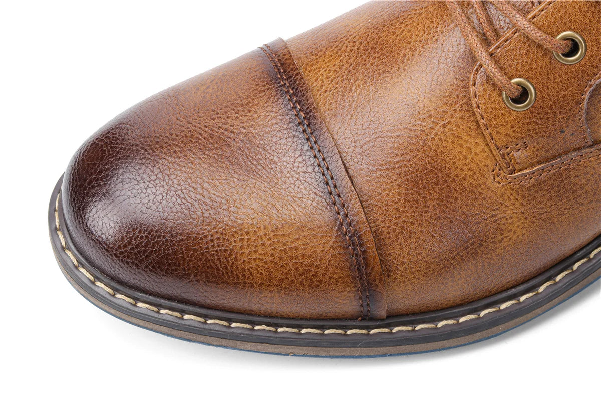 Men's Retro Leather Ankle Boots For Spring Size 7-13