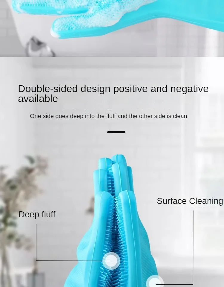 Magic Silicone Pet Bathing Gloves