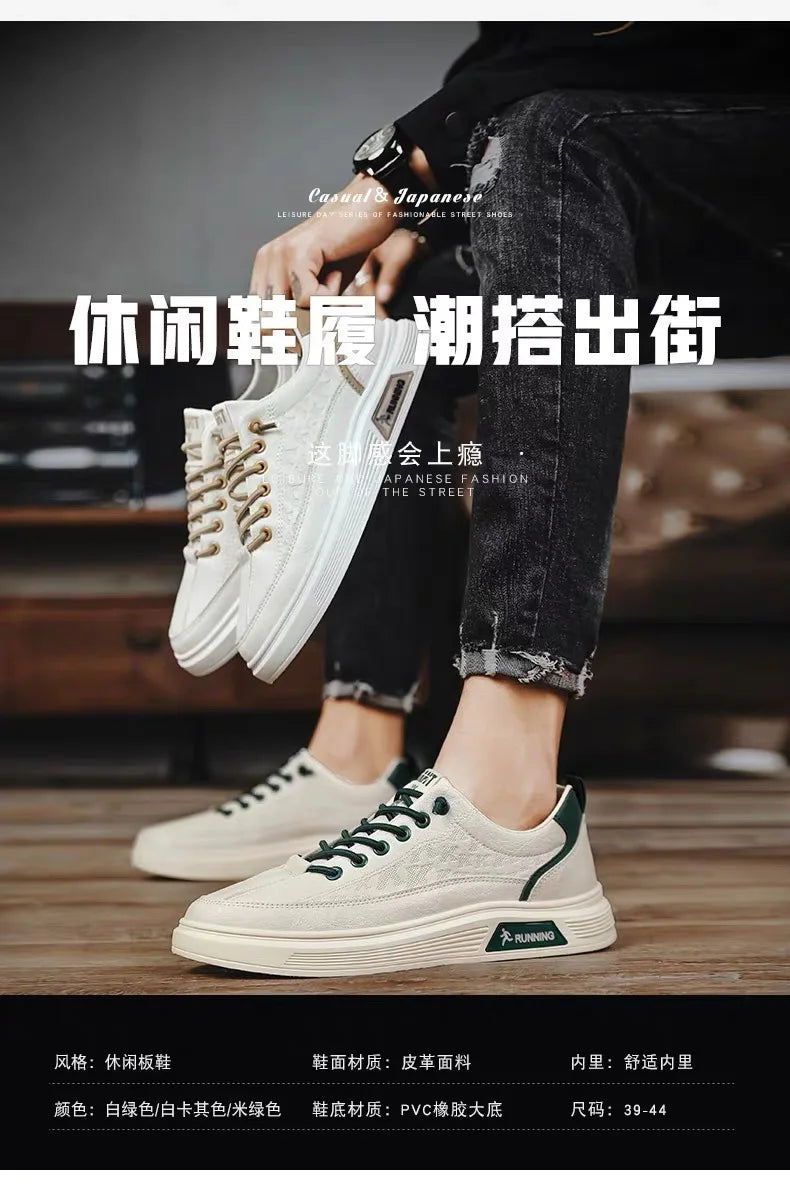 Fashion Men Casual Shoes White Platform Sneakers Outdoor Breathable Sport Shoes Lightweight Running Shoes Mens Tennis Shoes