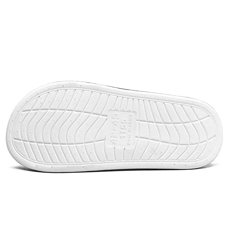 Men's Summer Flip Flops Black PVC Insole Outdoor Beach Sandals