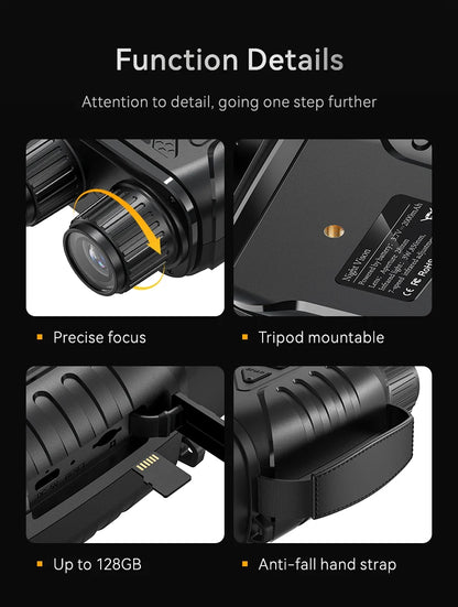 Night Vision Binoculars 10x Digital 1080P Infrared 800m 2.8in LCD