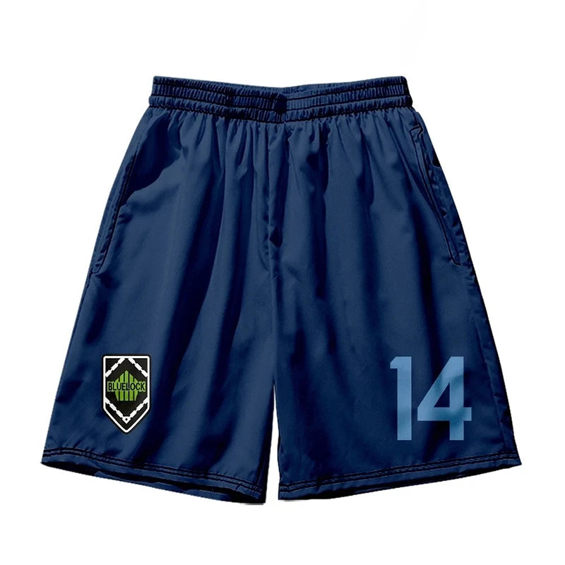 Anime Cartoon Casual Shorts Men Women Blue Lock Soccer Sports Gym Shorts Fitness 3D Printing Quick Dry Board Shorts Summer Male