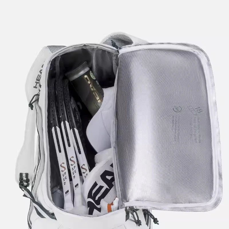 HEAD Tennis Bag Simple Fashion Court Bag Portable Tennis Racket Bag with Shoe Compartment Comfortable Racket Bag