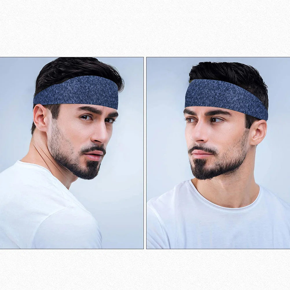 Sports Headband Running Cycling Yoga Gym Tennis Fitness Sweatband Elastic Absorbent Sweat Hair Accessories Sport Sweat Headband