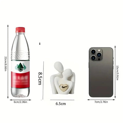 Romantic Love Embrace Statue Ornament Plastic Couple Figurine For Bedroom