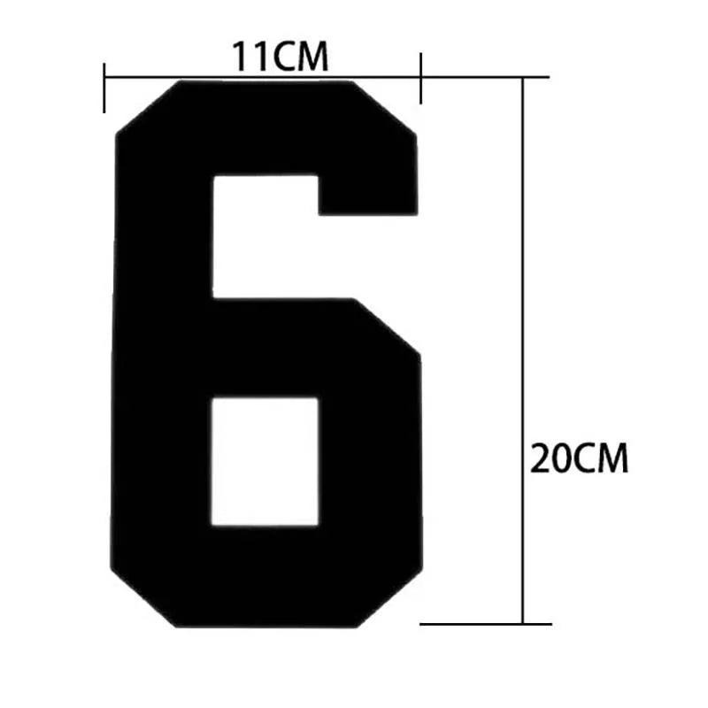 20*11CM/ Big Number Letter Patches Clothes Sticker,0~9 White,Black Digital Number Jersey Badges Heat Transfer Iron on Patches