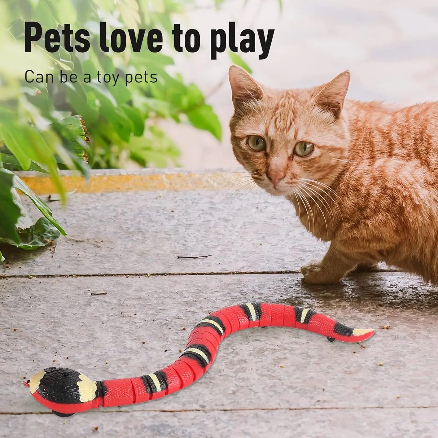 Smart Sensing Interactive Cat Toy – Automatic Snake Teaser for Cats & Dogs