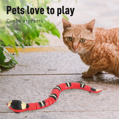 Smart Sensing Automatic Cat Teaser Interactive Snake Toy For Cats