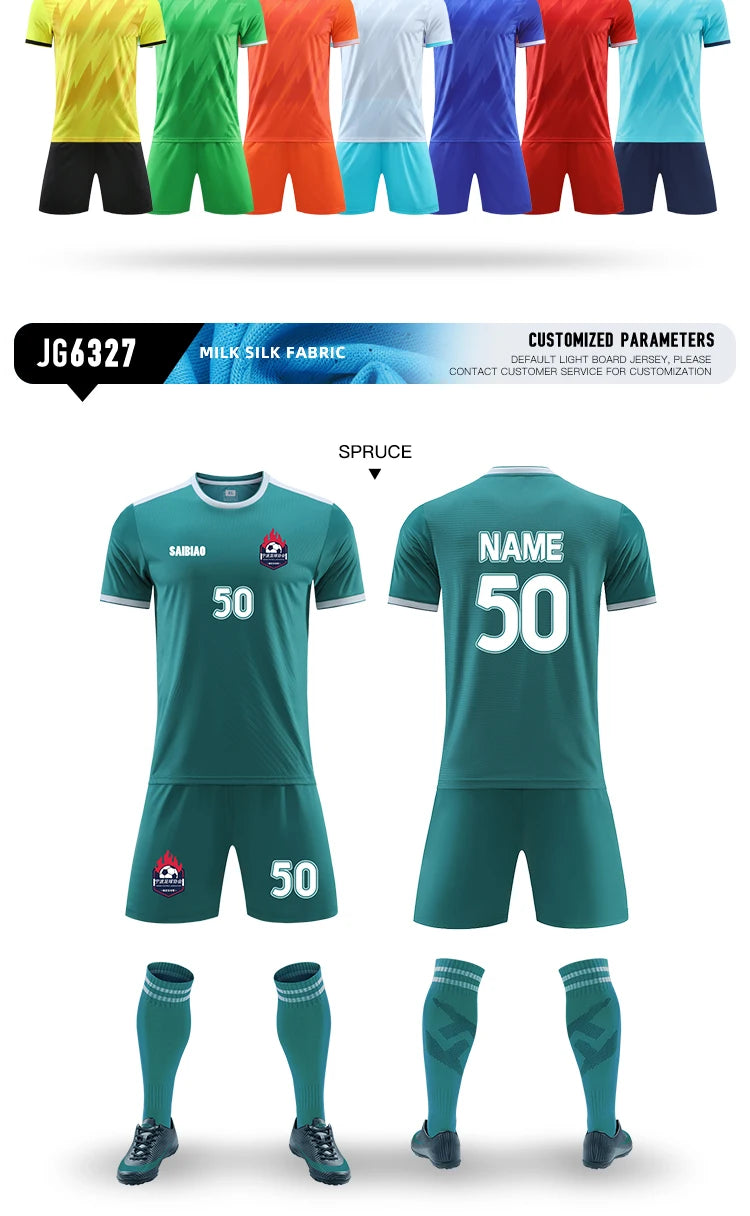 Adult Kid Football Jersey Men Customize Soccer Uniform Sports Shirt Women Futsal Sportswear Child Team Training Tracksuit Outfit