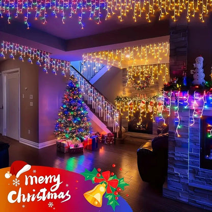 Solar Icicle String Lights – Outdoor Waterproof Fairy LEDs