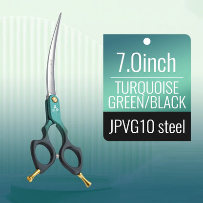 Dog Grooming Curved Scissors, 6.0-6.5 Inch, Stainless Steel