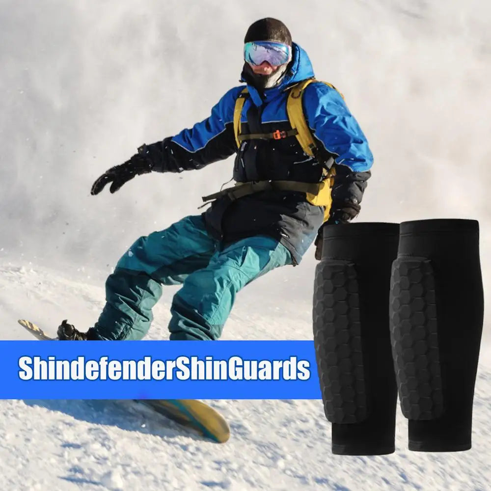 Leg Sleeves Shin Guards Shockproof Honeycomb Support Sock Ski Shin Protector Soccer Gear Soccer Shield Sports Legging Sleeves