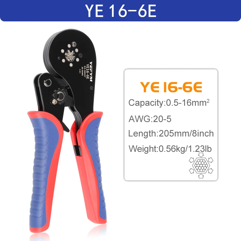 Crimping Pliers Ferrule Sleeves Tubular Terminal Tools HSC8 6-4A/6-6A/16-6E Wire Crimper Household Electrical Sets