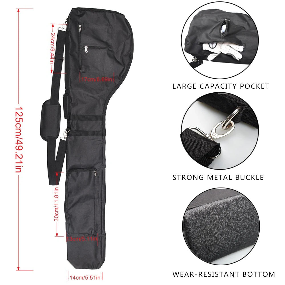 Golf Sunday Bag Golf Club Bag Mini Golf Bag Training Practice Golf Bag Travel Case Foldable