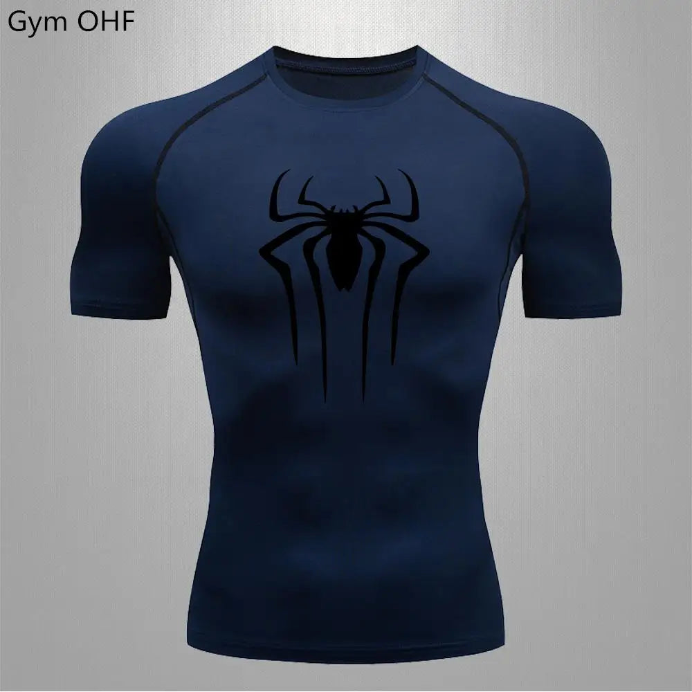 Spider Compression Shirt Mens Rashguard Fitness For Men Gym Sports T-Shirt Running Sweatshirt Outdoor Mountaineering Training