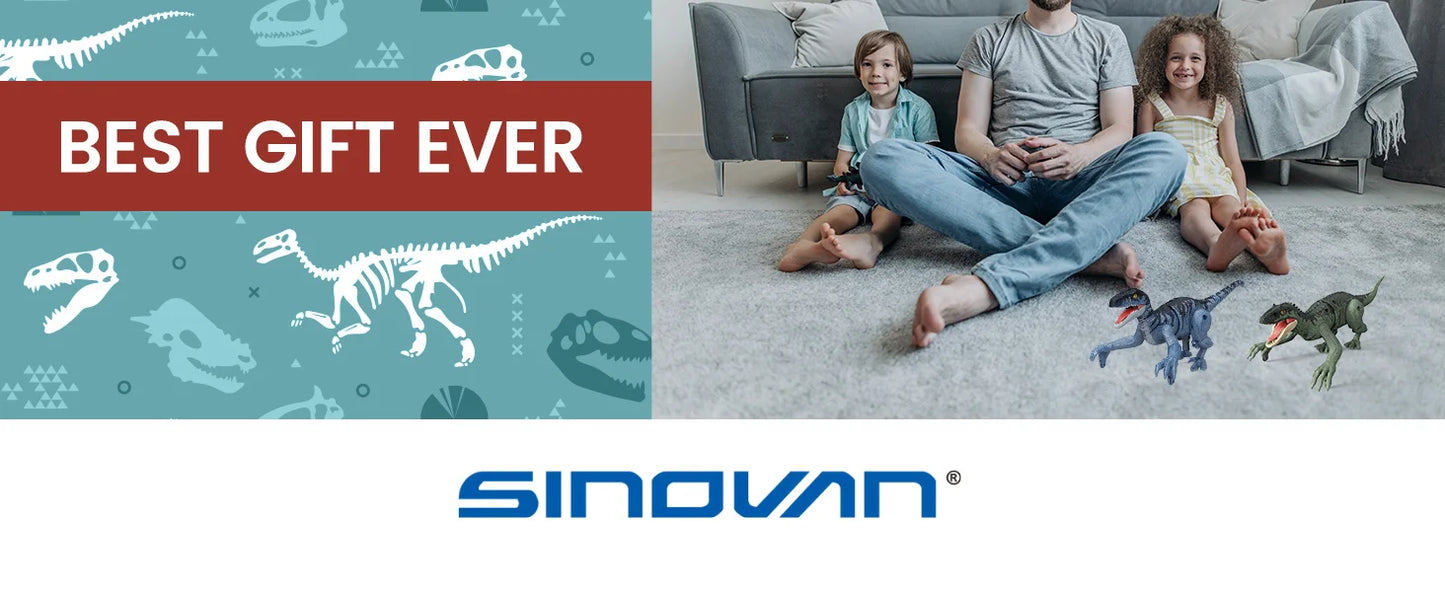 Sinovan Remote Control Dinosaur Toys for Kids, 2.4GHz Robot Walking Dinosaur Toys, Simulation Velociraptor, Gifts for Boys 3-5