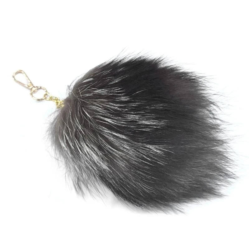 Fluffy Wolf Tail Keyring Charm