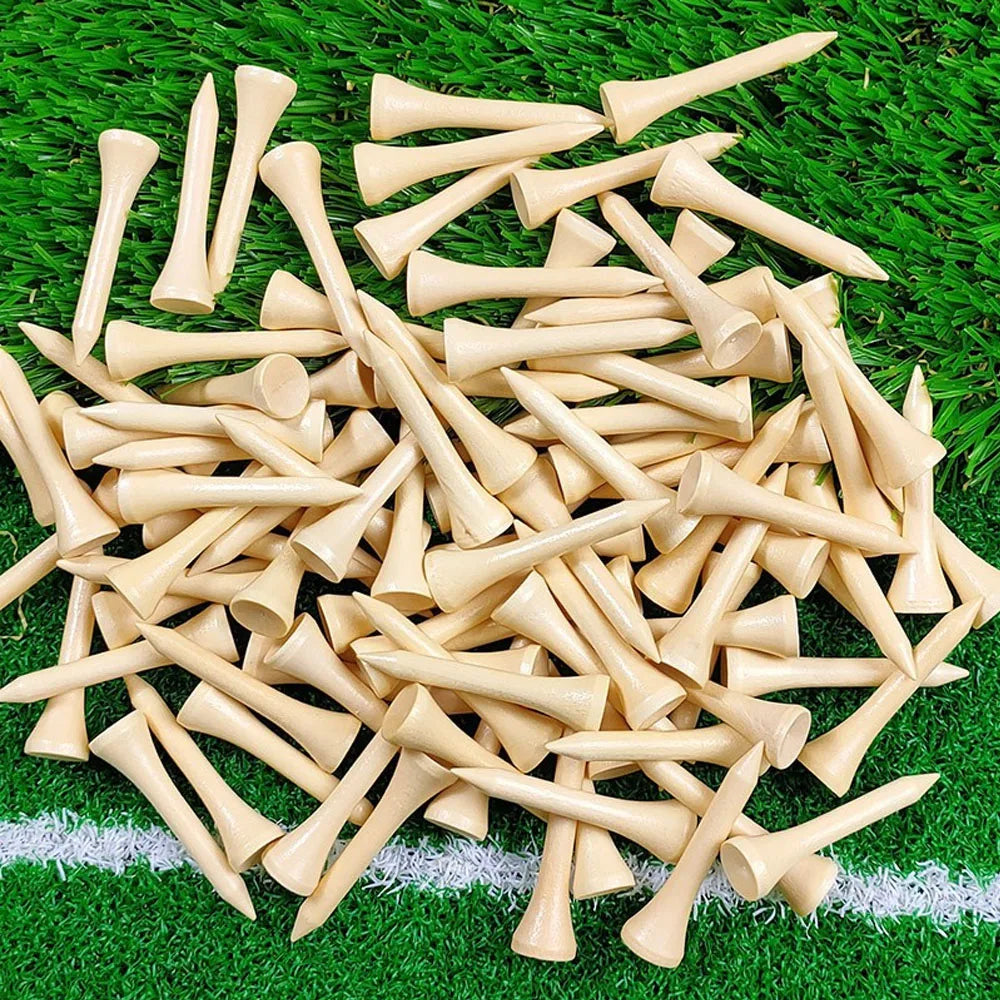 Golf Tees Durable Bamboo Tees 50Pcs/100Pcs 100Pcs 3-1/4" Friendly Biodegradable Material Reduce Friction Side Spin More Stable