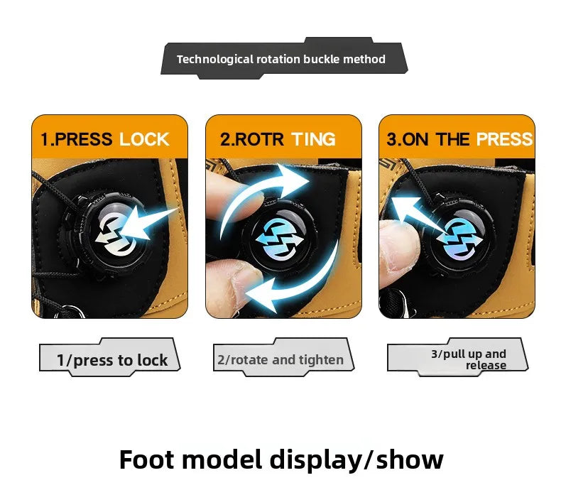 Leather High-Top Outdoor Boots For Men Ankle Hiking