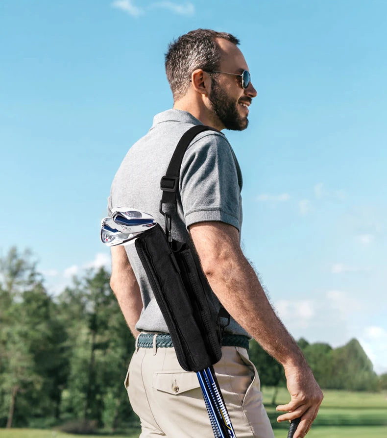 PGM Portable Mini Golf Bag Can Hold 5 Clubs Ultra-light Simple Hand bag Backpack Carrier Belt SOB006